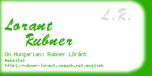 lorant rubner business card